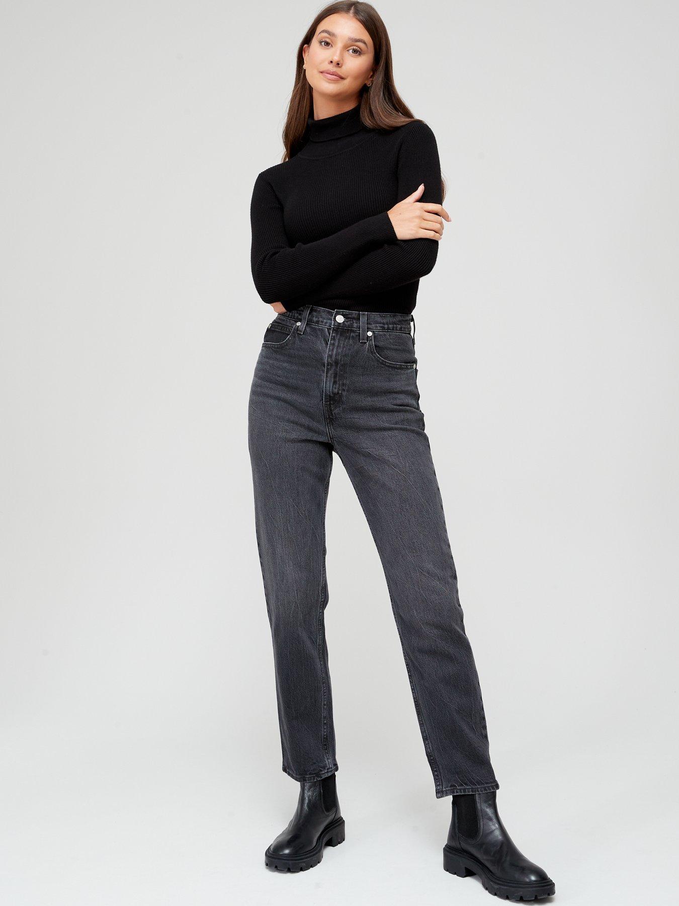 Levi's straight black jeans sale