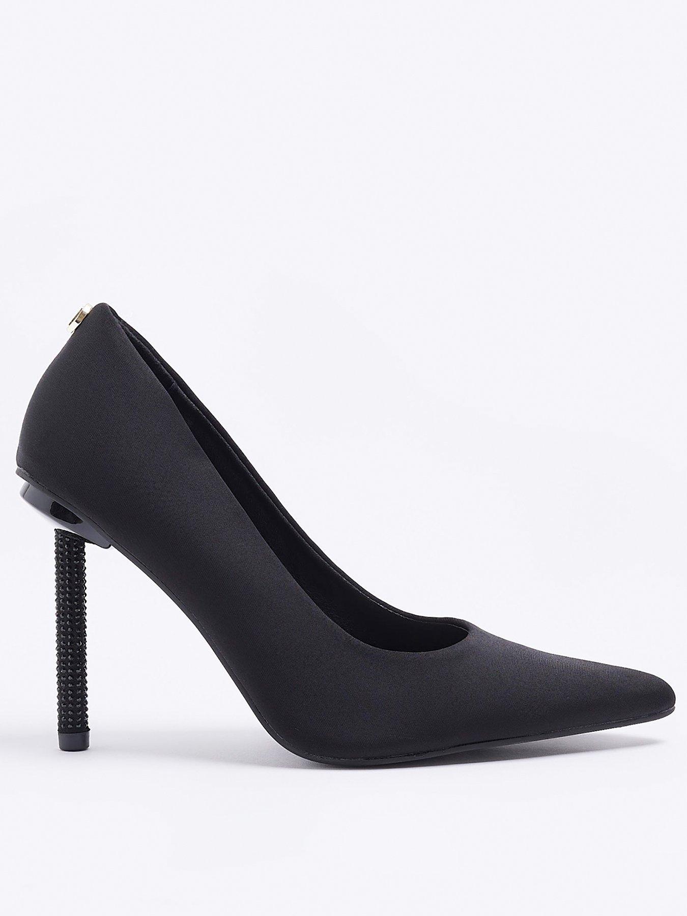 リバーアイランド River Island Wide Fit studded heeled court shoe