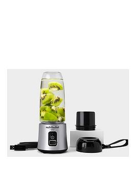 Product photograph of Nutribullet Go Cordless Portable Blender - Silver from very.co.uk