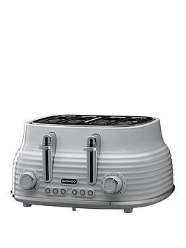 Daewoo Sienna 4-Slice Toaster - Grey