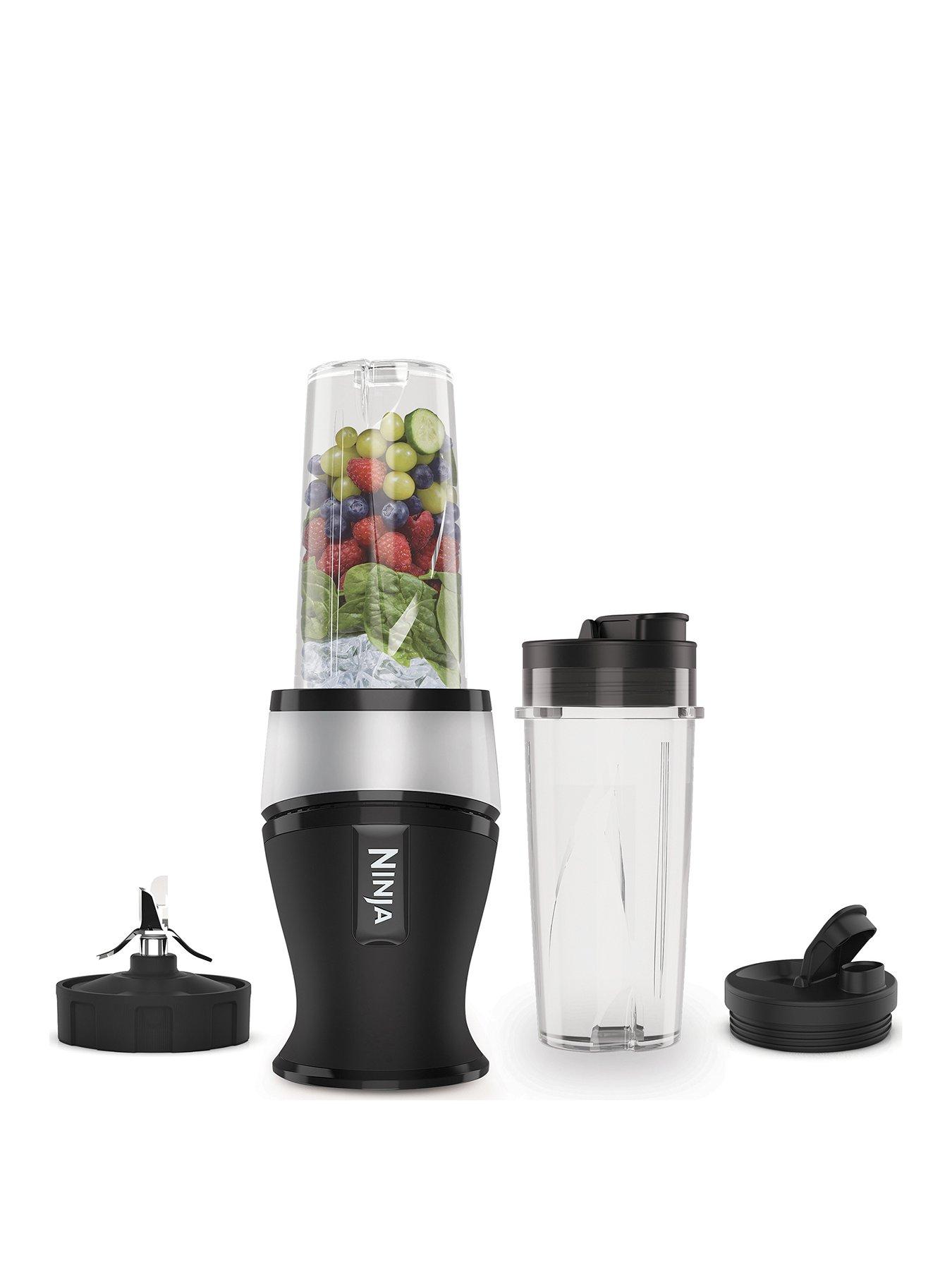 Product photograph of Ninja 700w Slim Blender Amp Smoothie Maker - Qb3001uks - Silver from very.co.uk