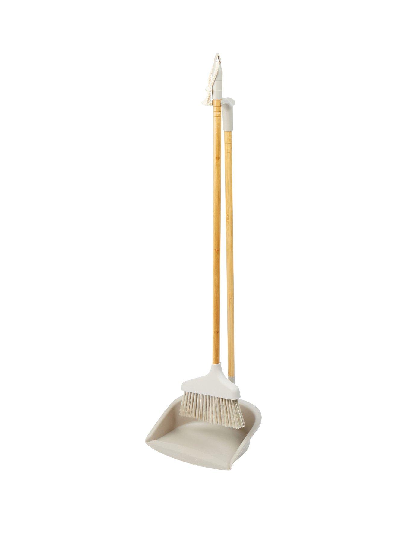 Product photograph of Salter Warm Harmony Collection - Wooden Dust Pan Broom from very.co.uk