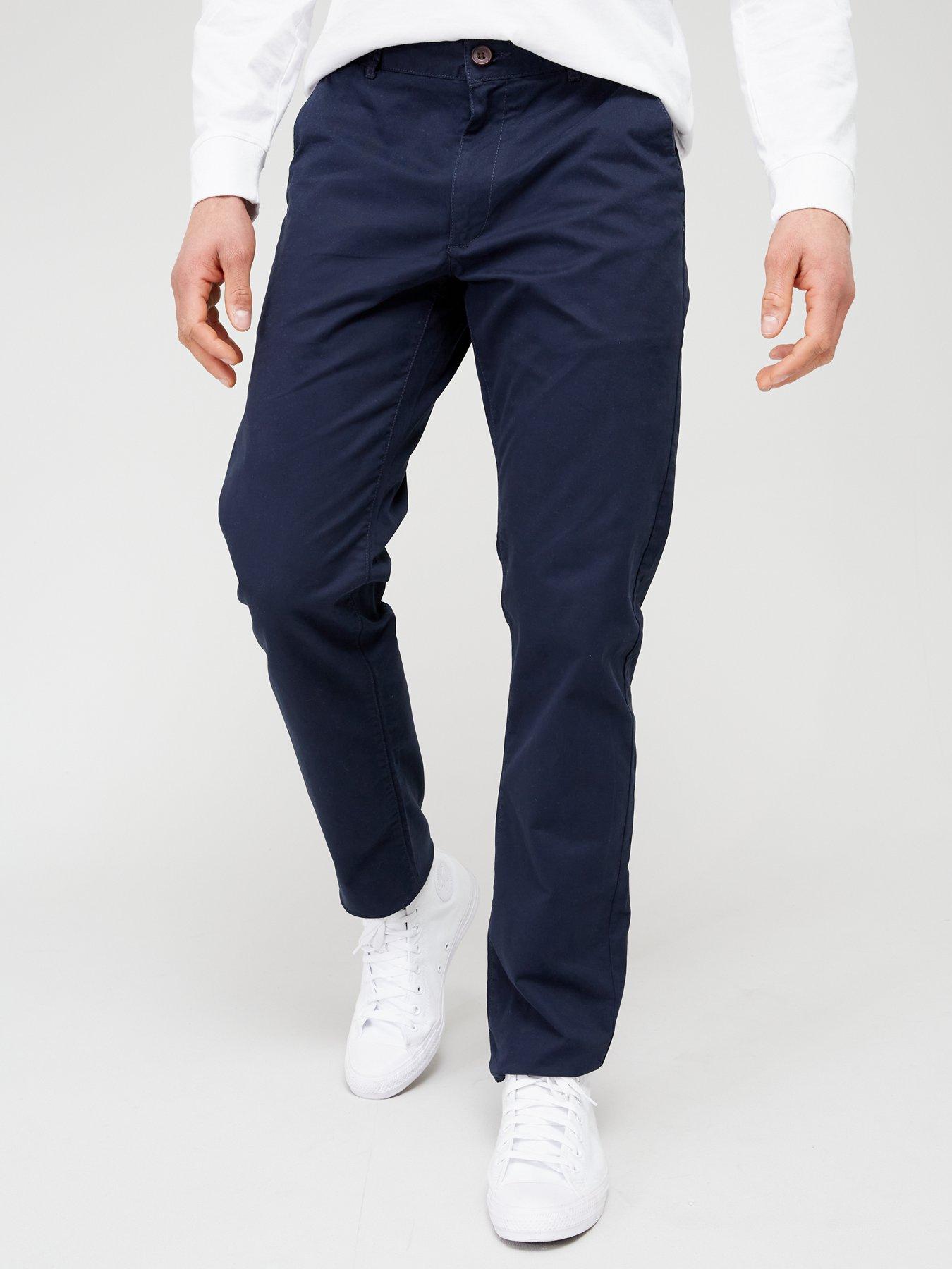 Farah Elm Slim Fit Chino Trousers - Navy | very.co.uk