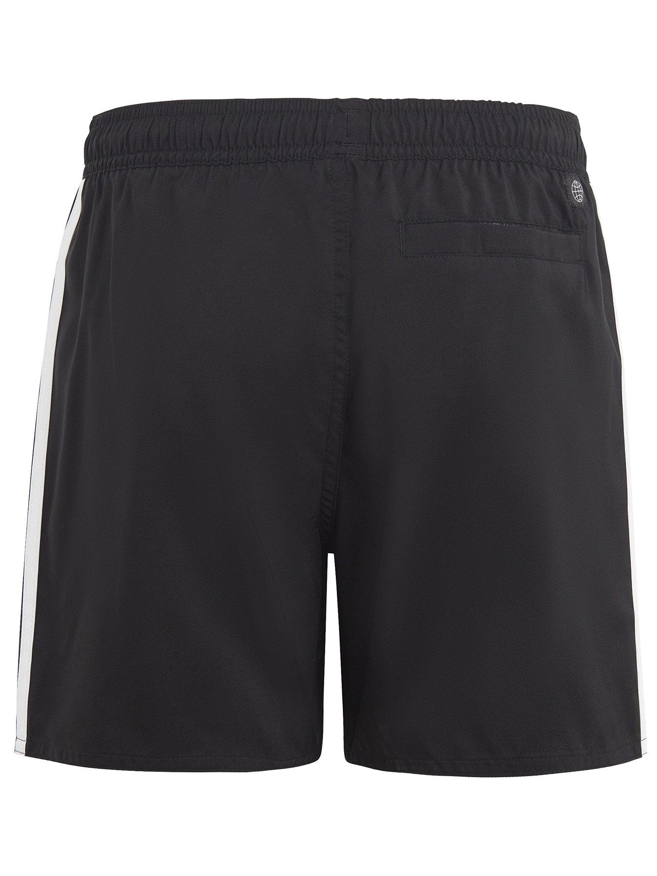 Image 2 of 3 of adidas Boys 3 Stripe Swim Short - Black/White
