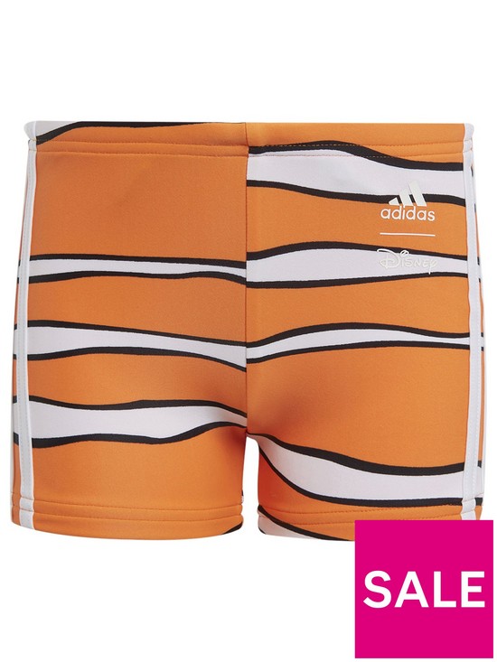 front image of adidas-disney-nemo-swim-boxer-short-orange