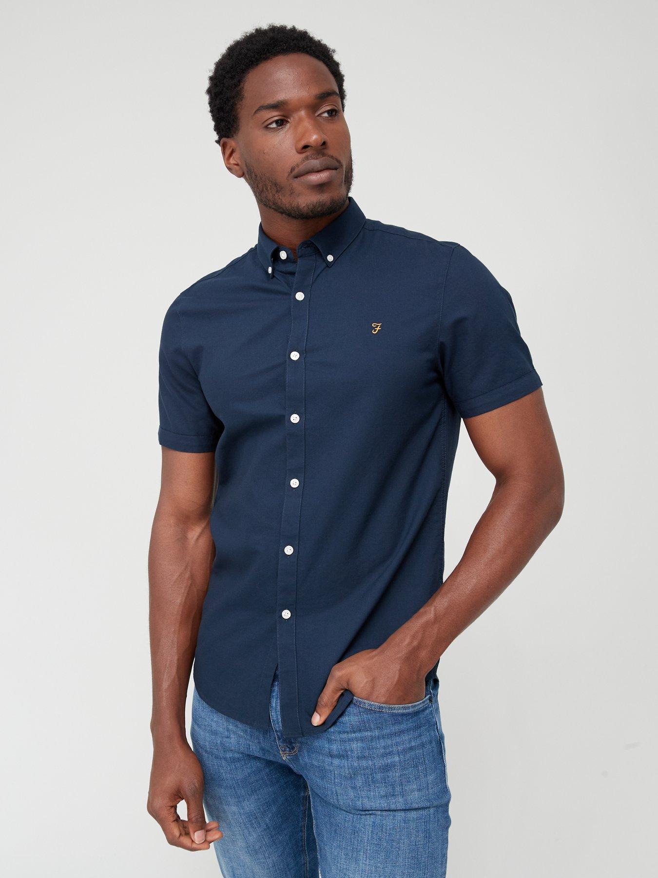 Skinny fit short hot sale sleeve shirt