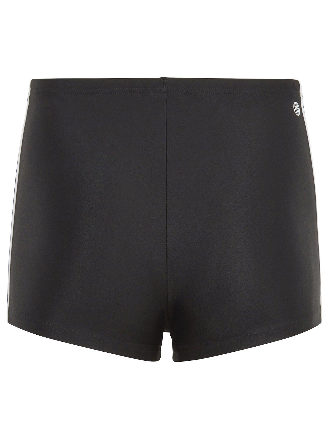 Image 2 of 3 of adidas Boys 3 Stripe Swim Boxer Short - Black/White