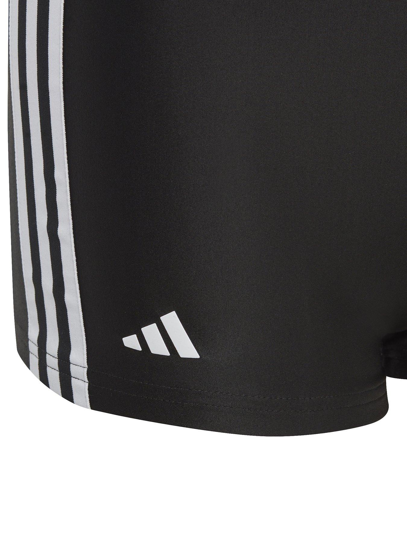Image 3 of 3 of adidas Boys 3 Stripe Swim Boxer Short - Black/White