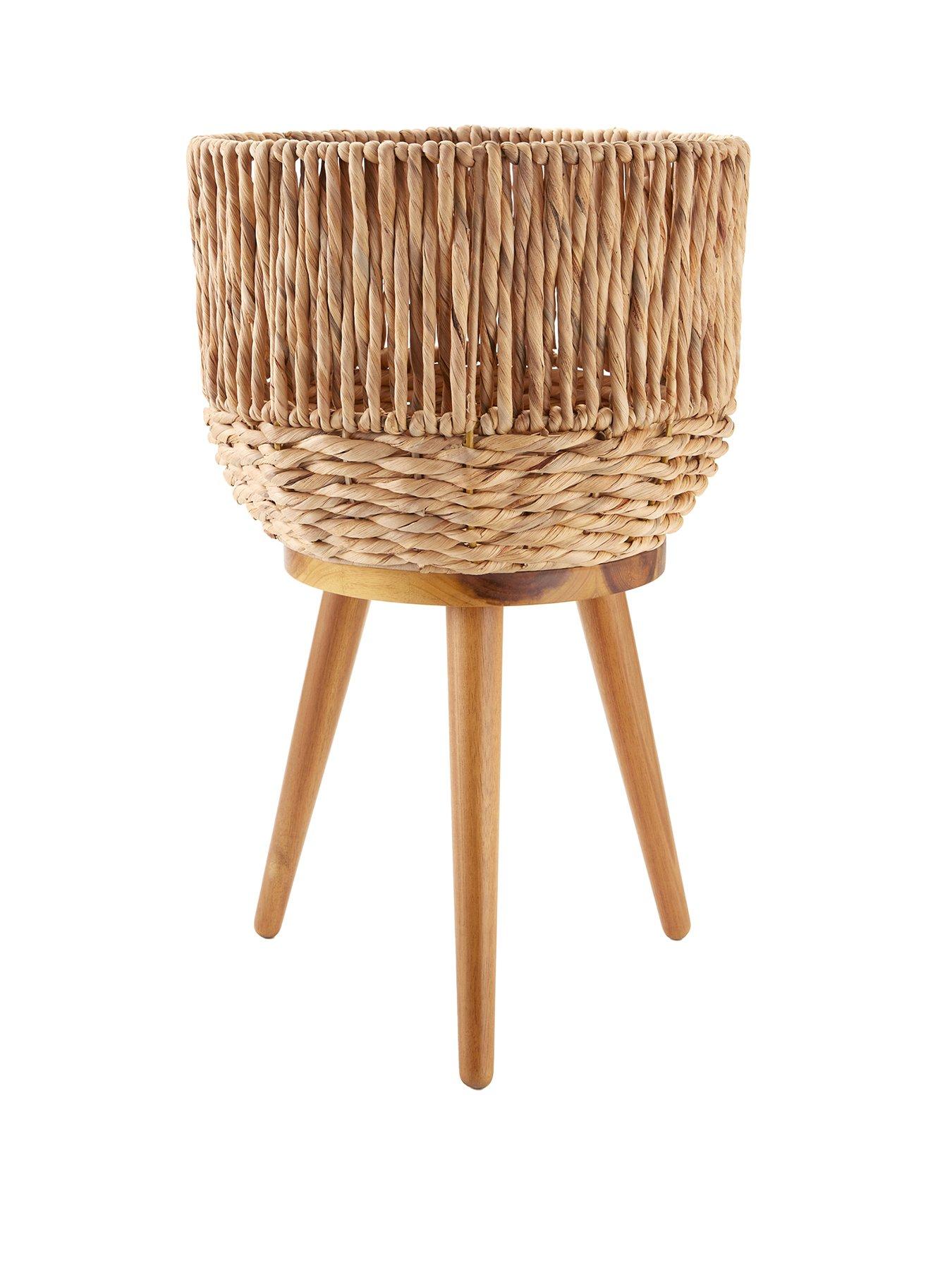 Image 2 of 5 of The Very Collection Water Hyacinth Planter on Wooden Legs