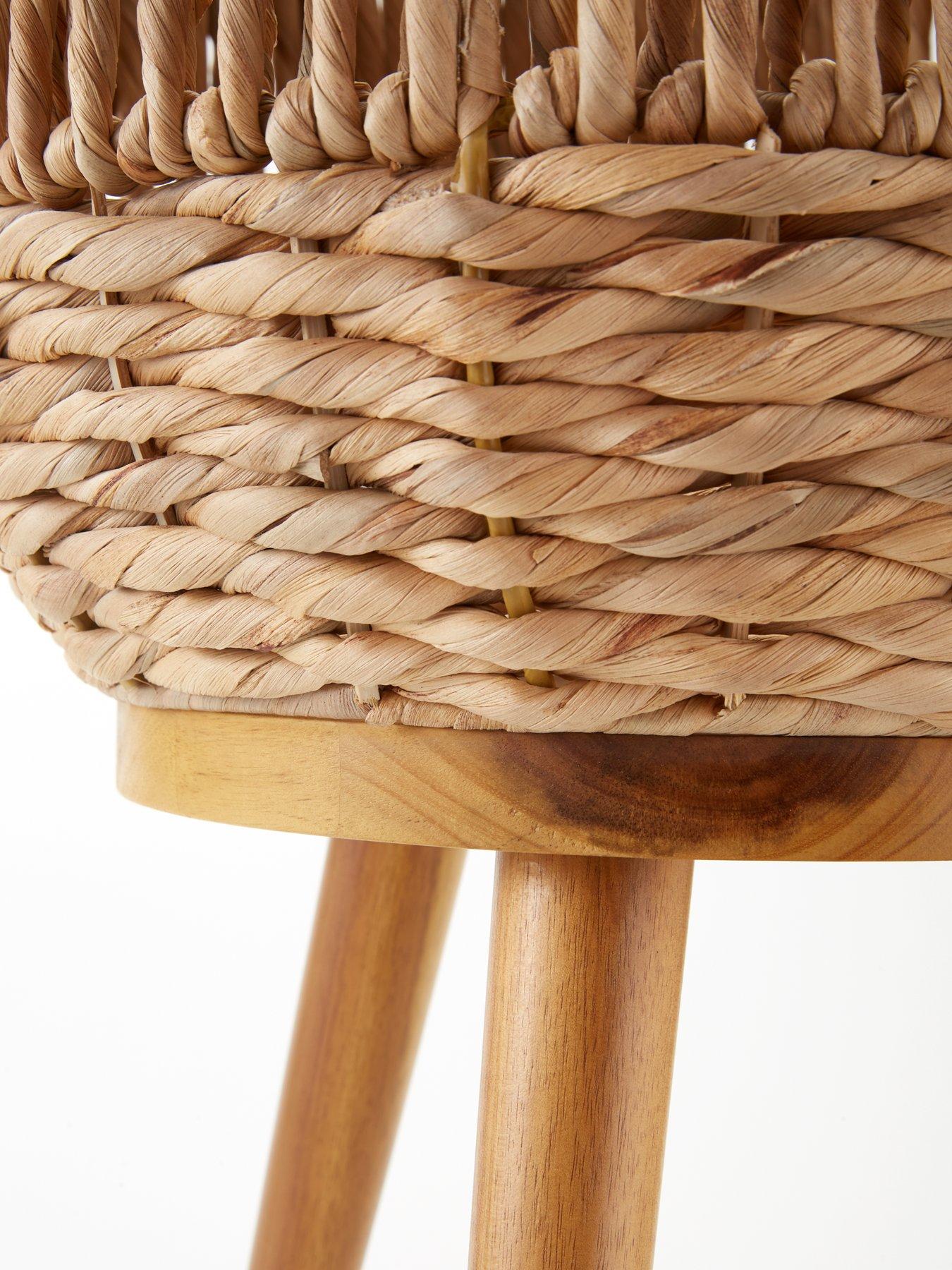 Image 5 of 5 of The Very Collection Water Hyacinth Planter on Wooden Legs