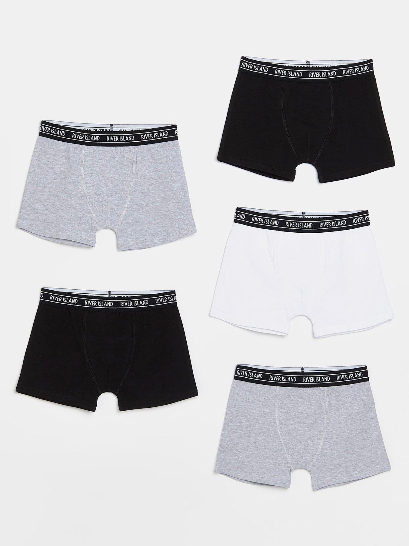 Boys 2 Pack Trunks - White/Grey