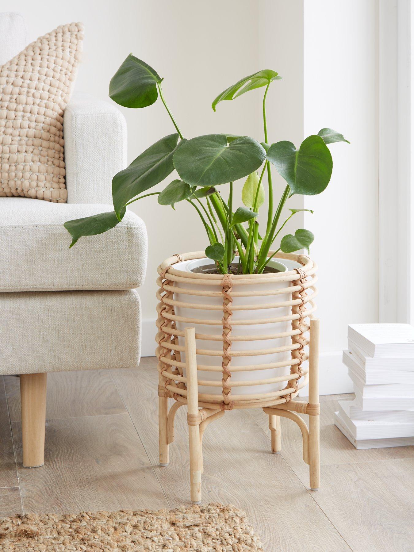 Product photograph of Rattan Standing Planter from very.co.uk