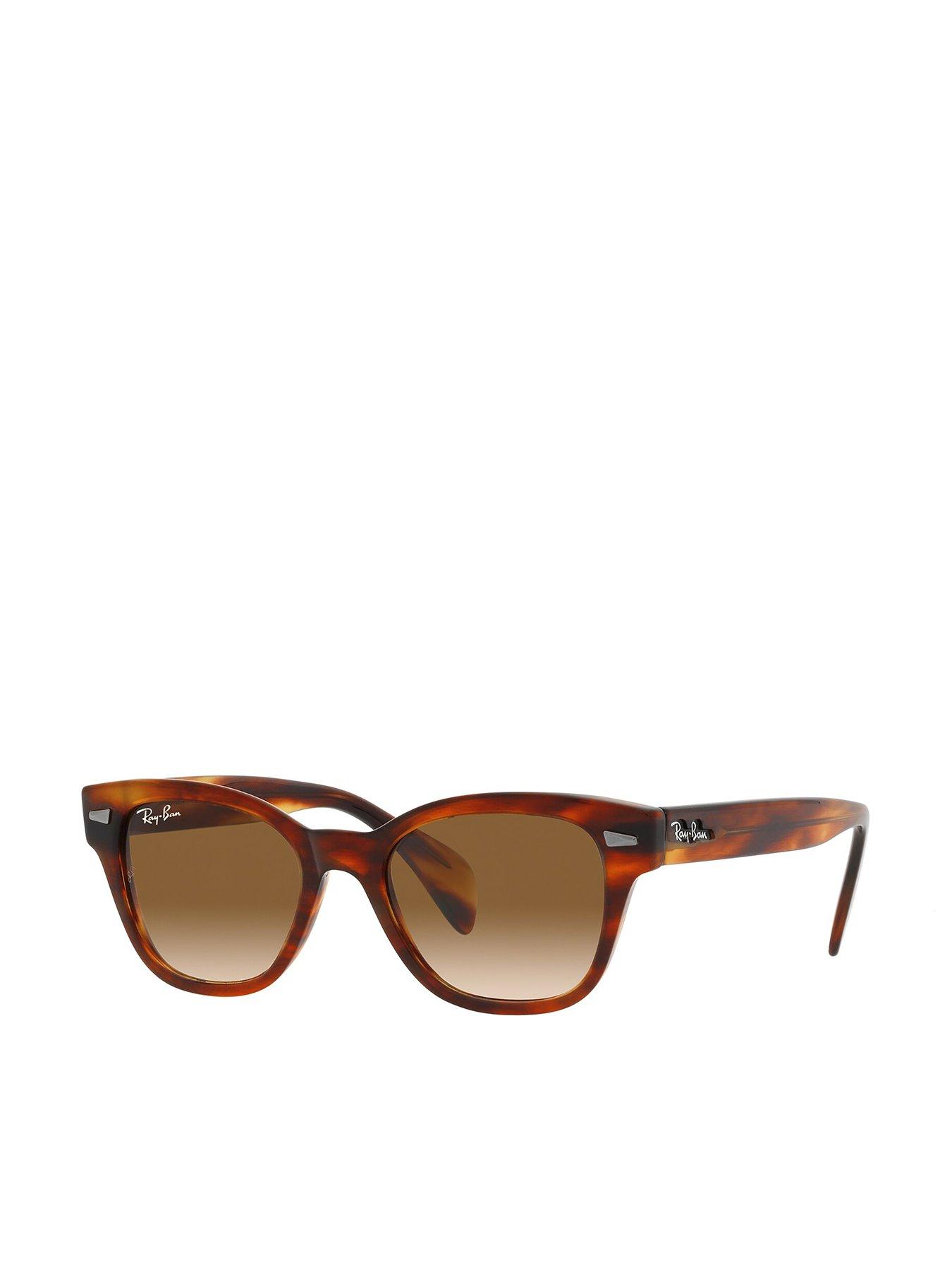 undefined Square Sunglasses - Striped Havana