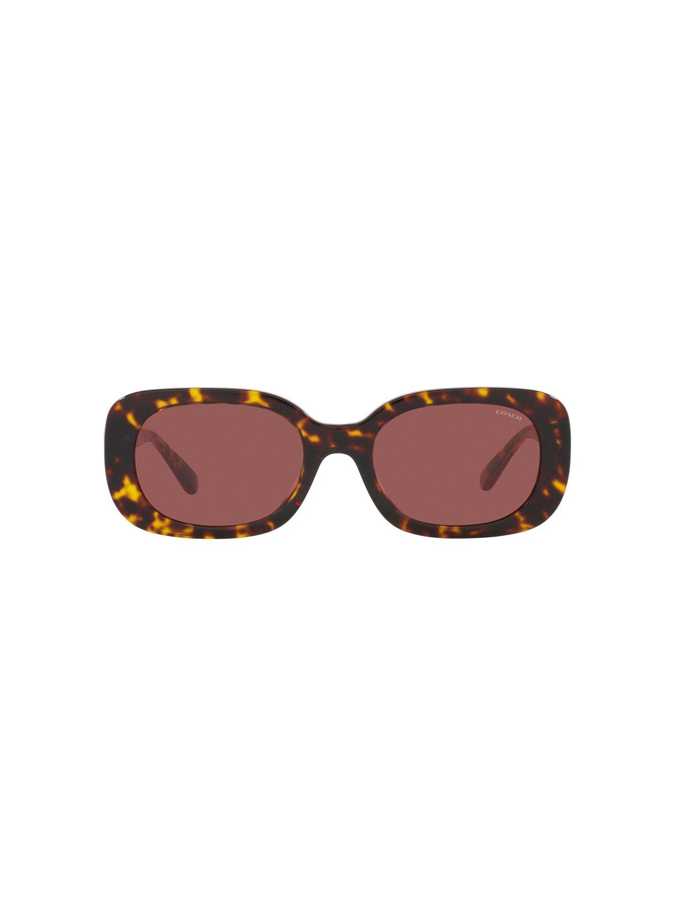 Image 3 of 4 of COACH Oval Sunglasses - Dark Tortoise