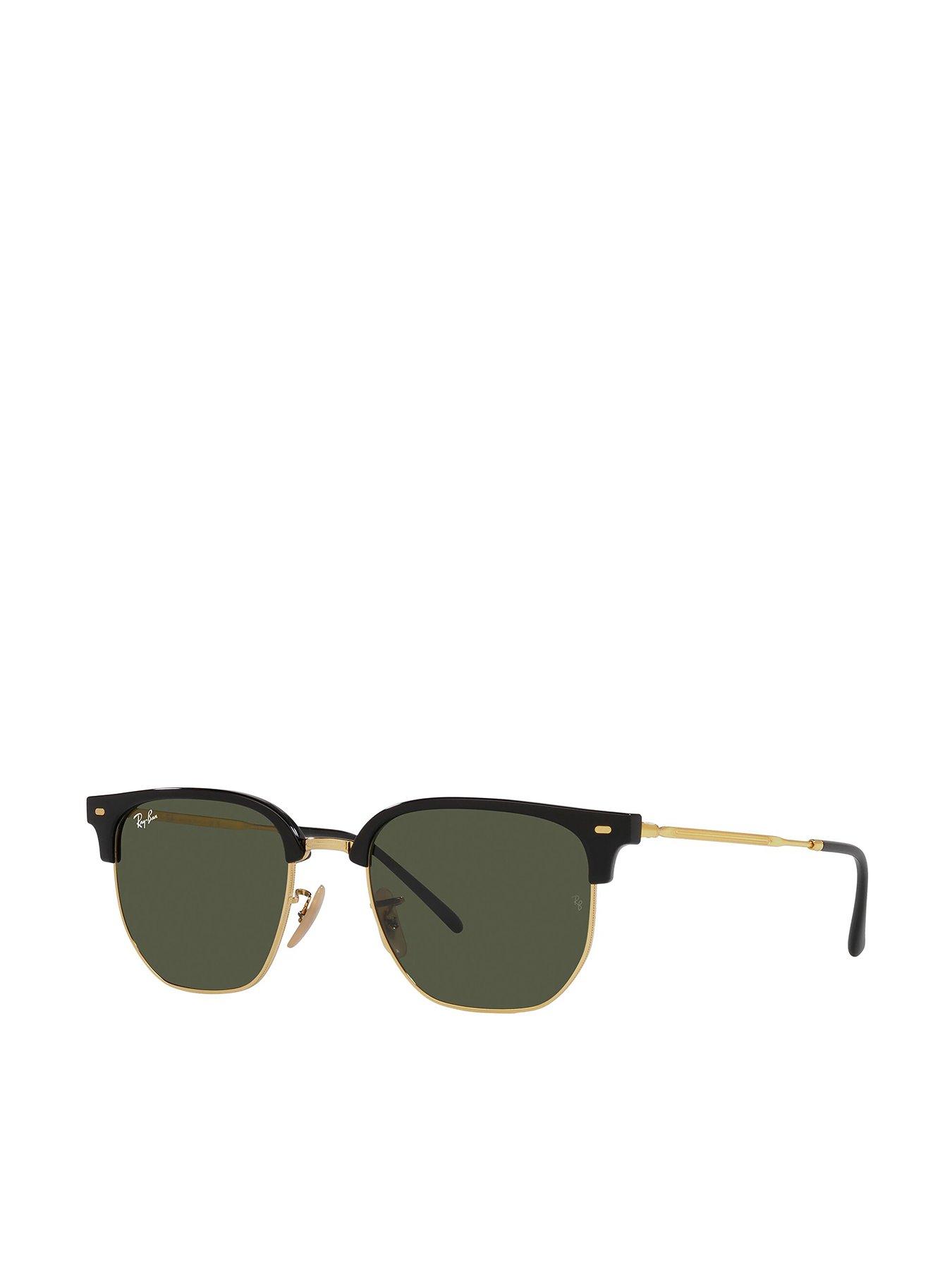 undefined New Clubmaster Irregular Sunglasses -Black