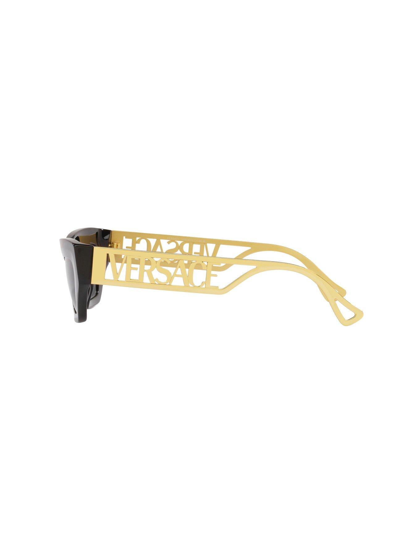 Image 2 of 4 of VERSACE Round Sunglasses -Black