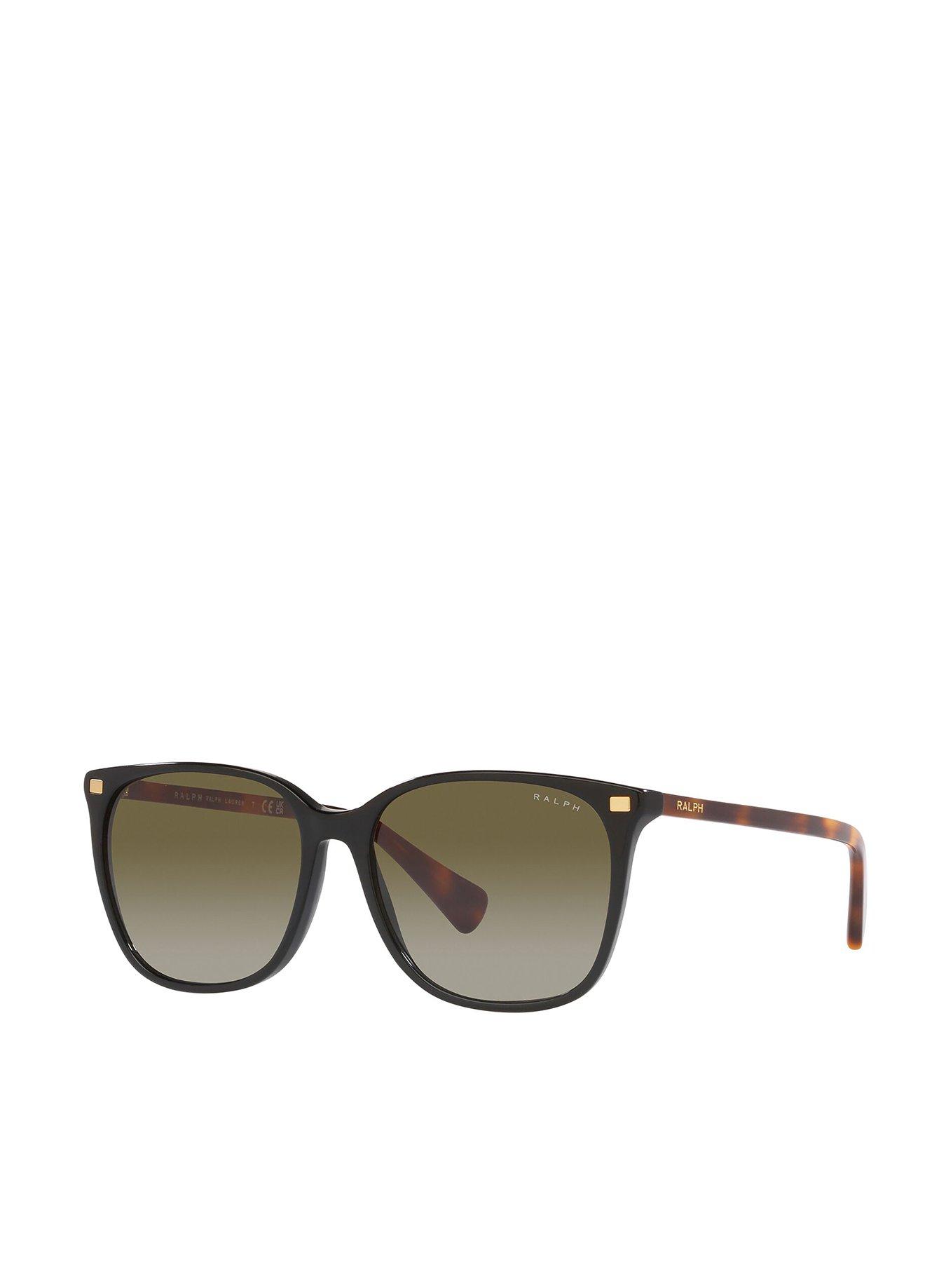 Ralph Square Sunglasses - Shiny Black | Very.co.uk