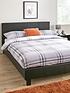  image of everyday-marston-faux-leather-bed-frame-with-mattress-options-buy-and-savenbsp--blacknbsp--fscreg-certified