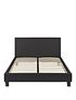  image of everyday-marston-faux-leather-bed-frame-with-mattress-options-buy-and-savenbsp--blacknbsp--fscreg-certified