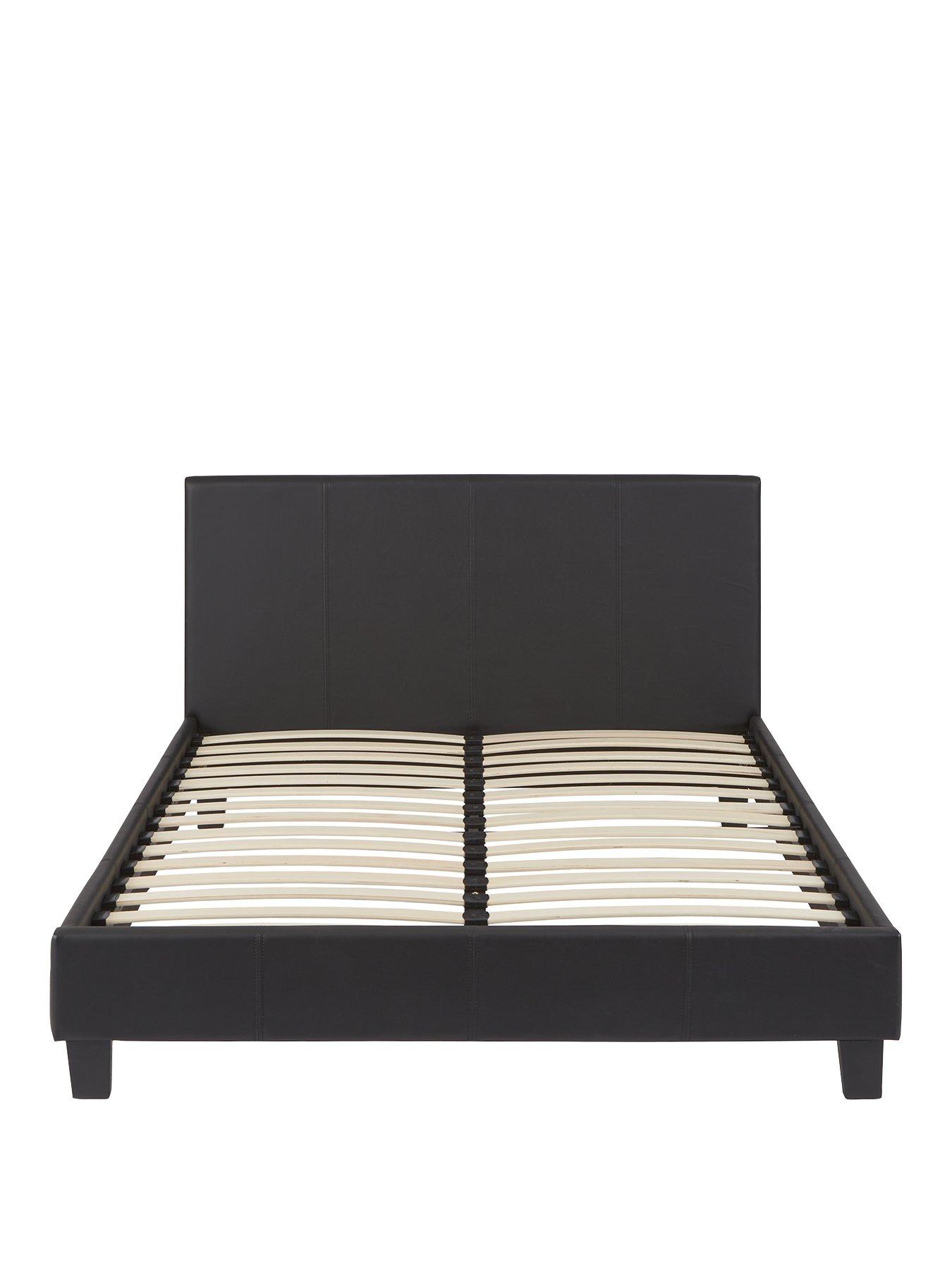 Very Home Marston Faux Leather Bed Frame with Mattress Options (Buy and SAVE!) - Black - FSC® Certified