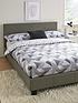  image of everyday-marston-faux-leather-bed-frame-with-mattress-options-buy-and-save-greynbsp-nbspnbsp--fscreg-certified