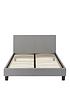  image of everyday-marston-faux-leather-bed-frame-with-mattress-options-buy-and-save-greynbsp-nbspnbsp--fscreg-certified