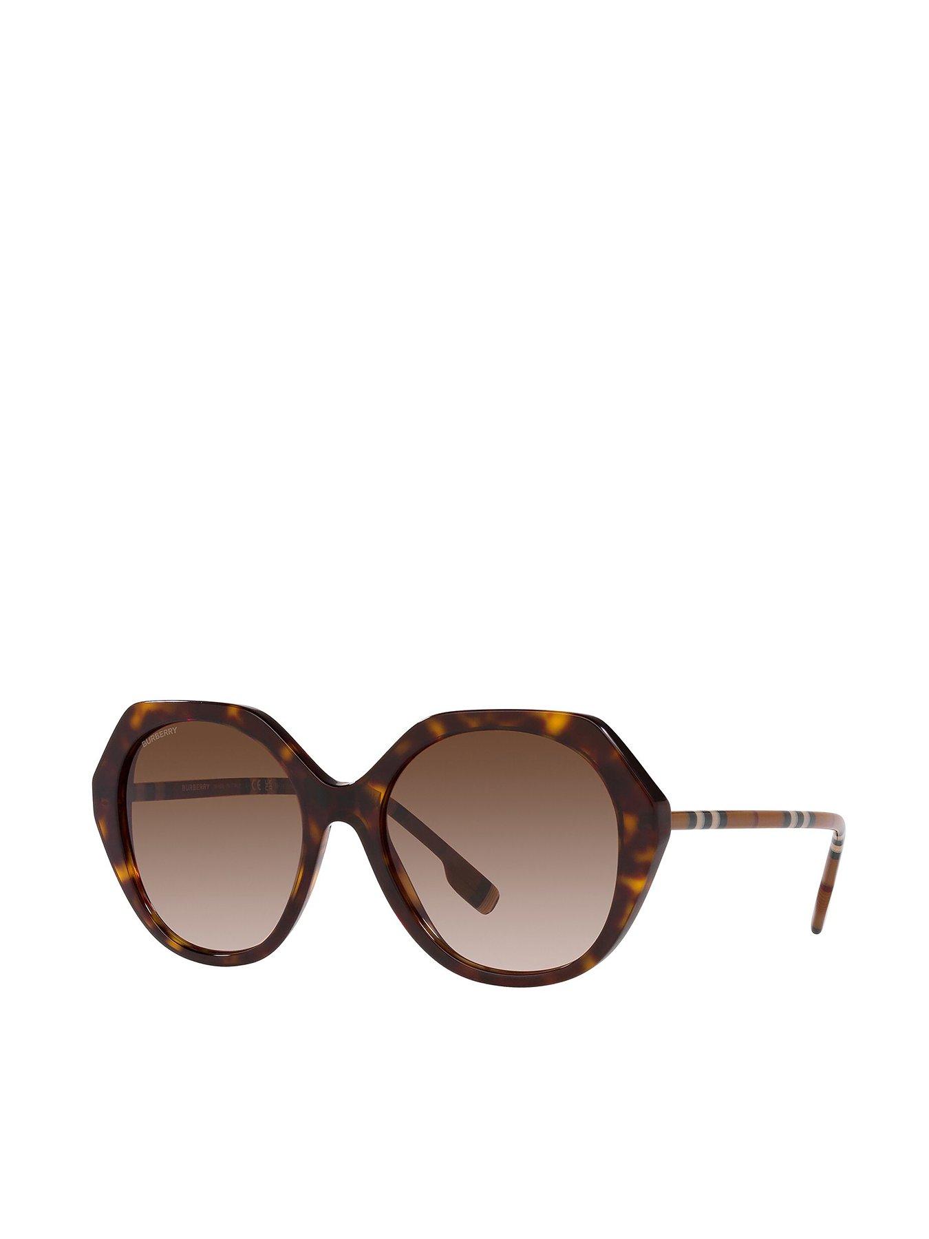 Burberry Vanessa Irregular Sunglasses -Dark Havana 