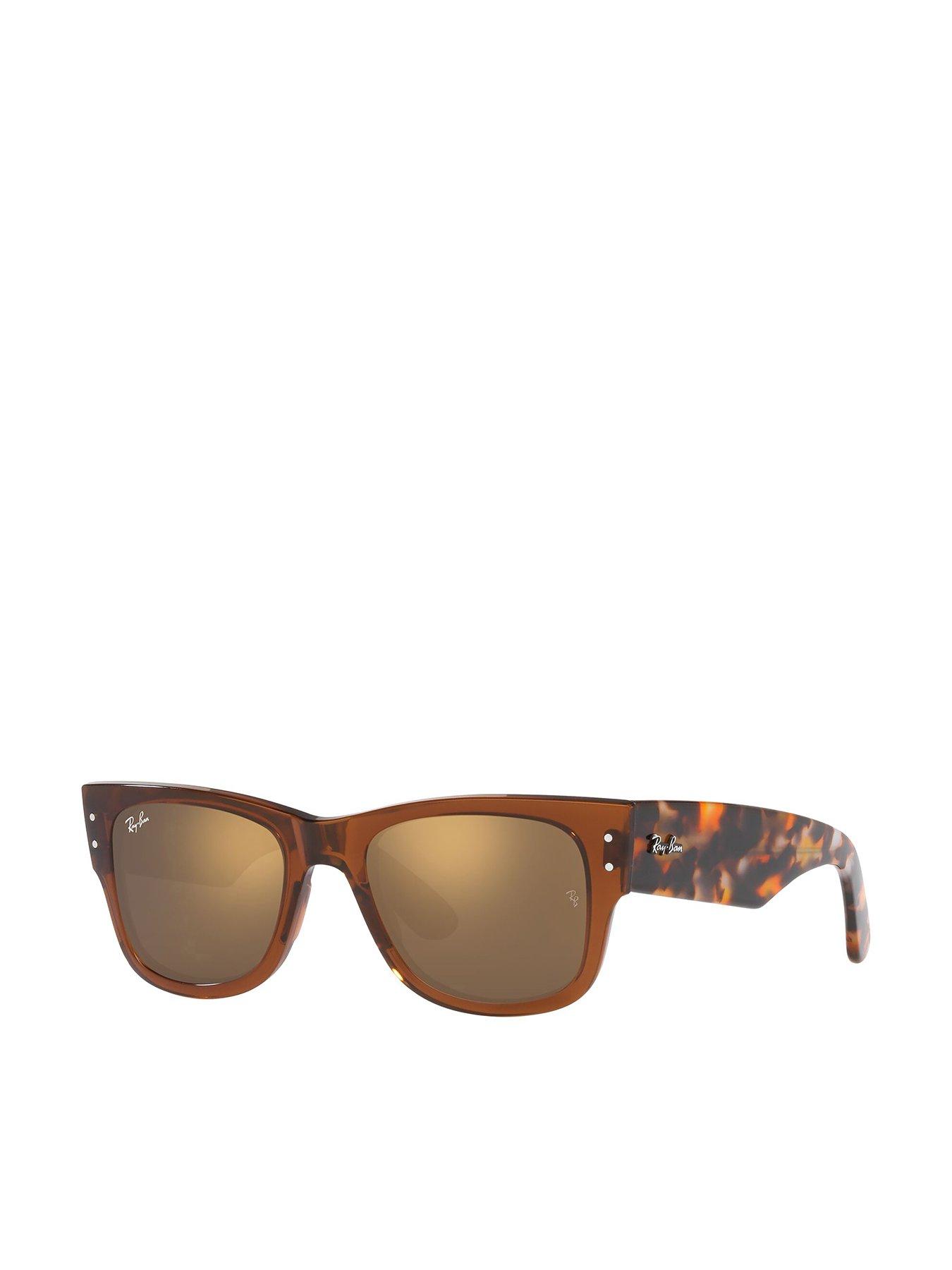 undefined Mega Wayfarer Square Sunglasses - Transparent Brown