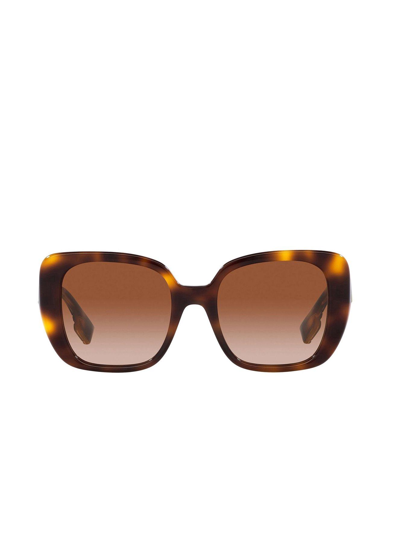 Image 2 of 5 of Burberry Helena Square Sunglasses - Light Havana