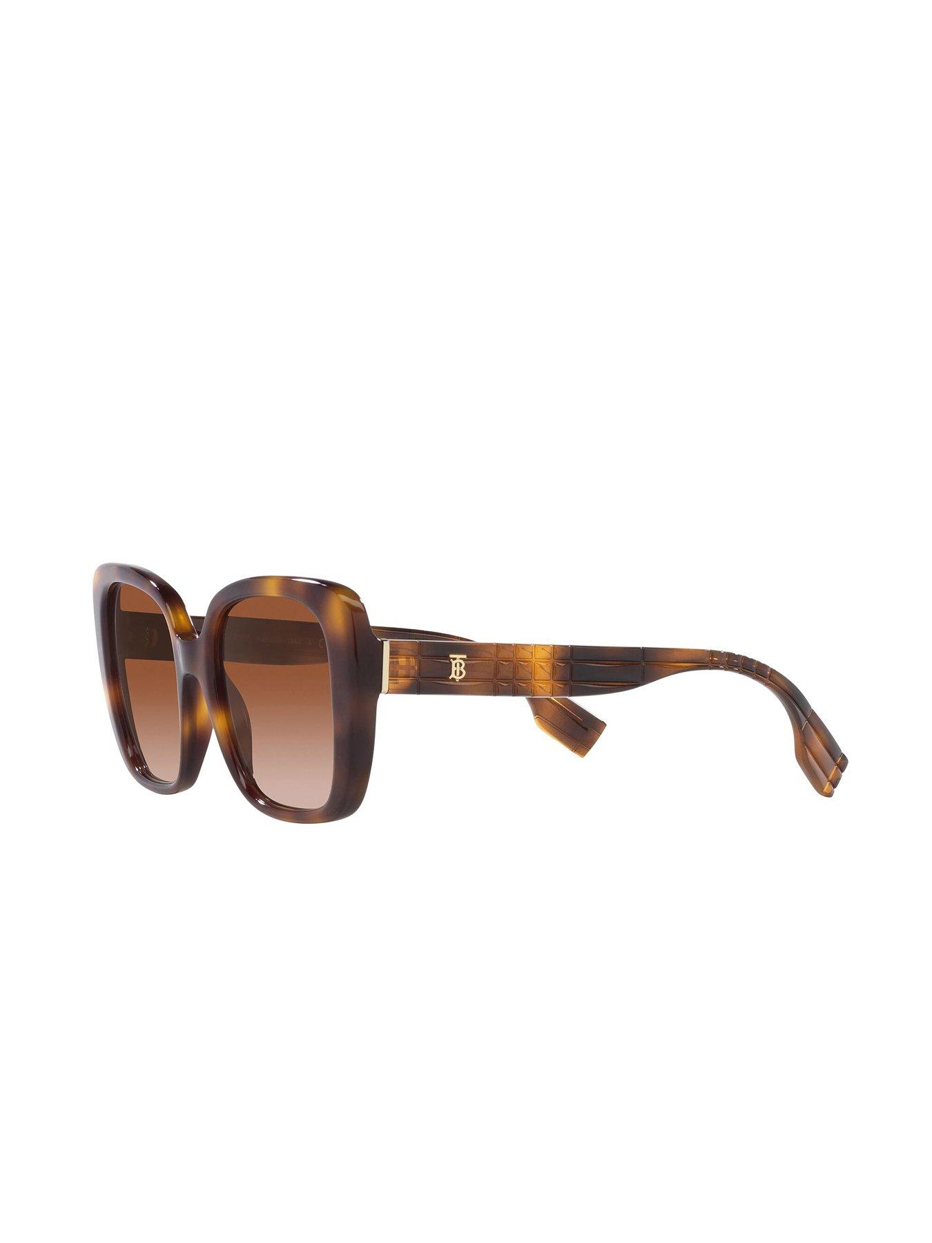 Image 3 of 5 of Burberry Helena Square Sunglasses - Light Havana