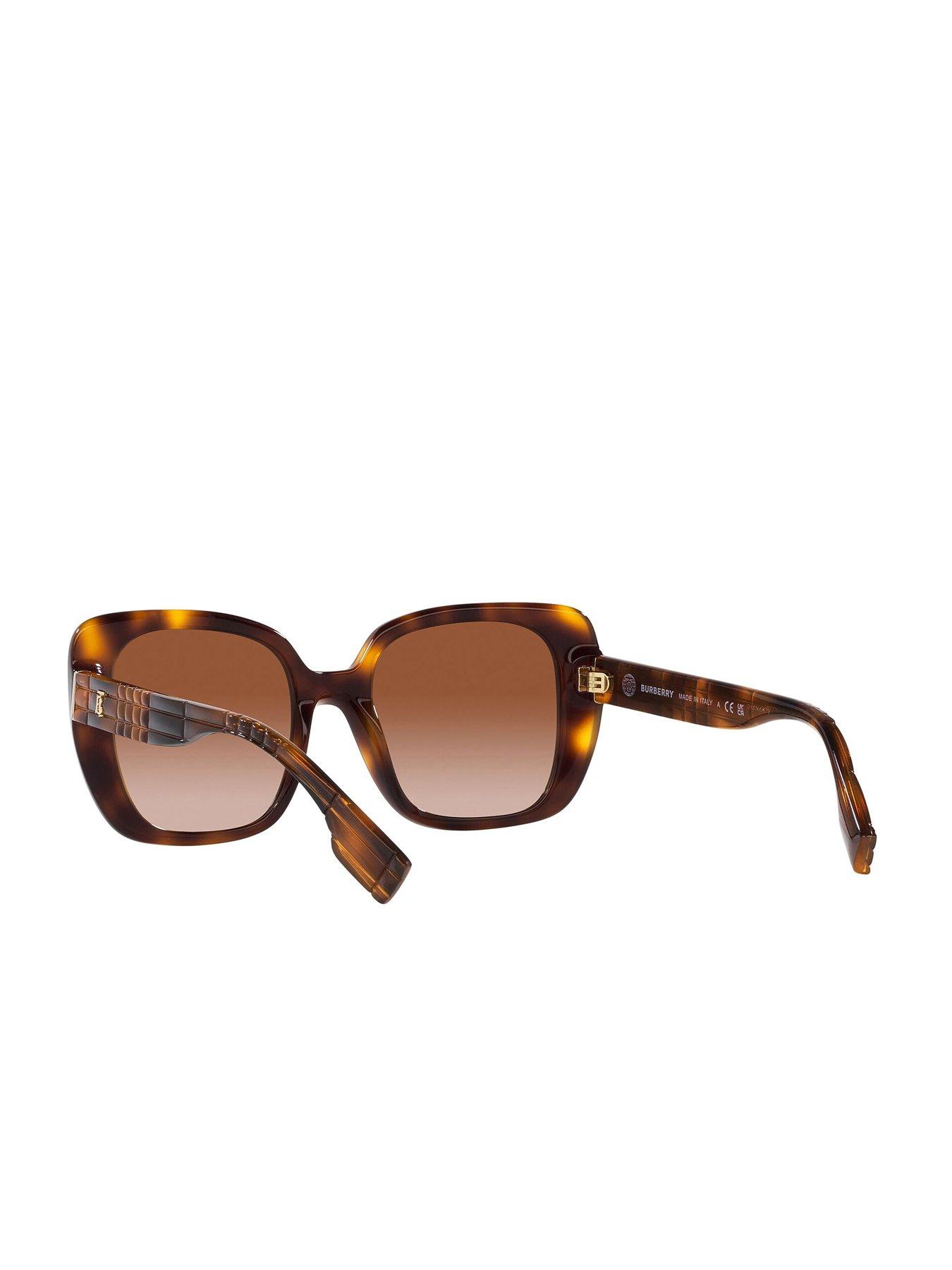 Image 5 of 5 of Burberry Helena Square Sunglasses - Light Havana
