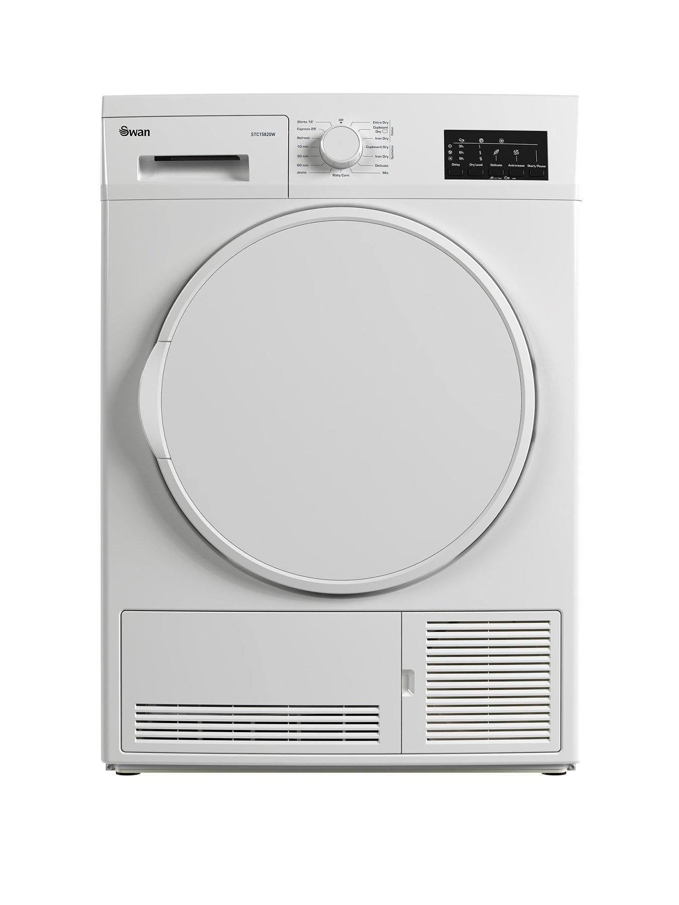 Product photograph of Swan Swanstc15820w 8kg Condenser Freestanding Tumble Dryer - White from very.co.uk