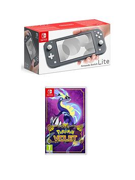 Nintendo Switch Lite Grey Console With  Pokemon Violet