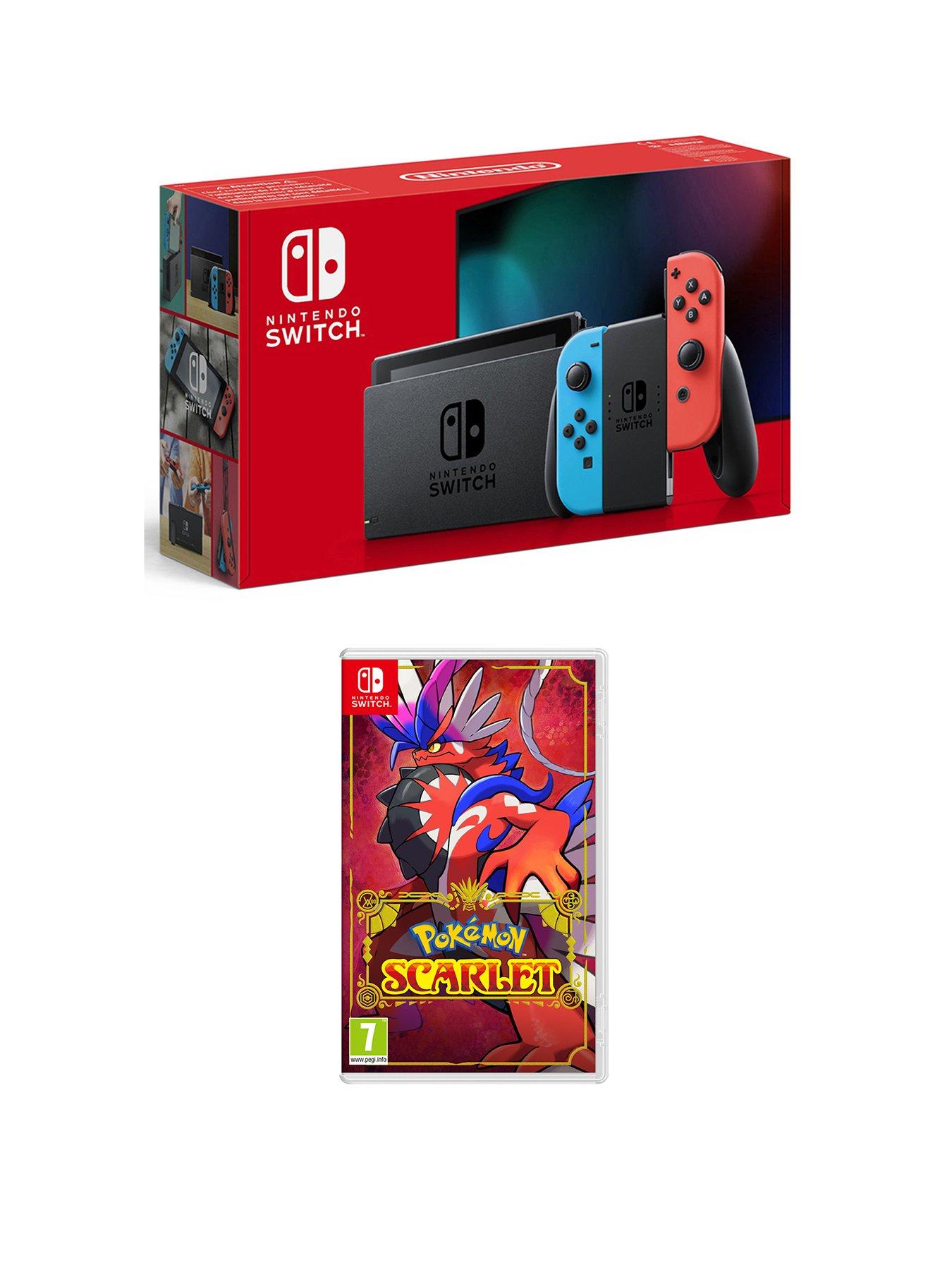 Nintendo Switch Neon Console with Animal Crossing New Horizon 