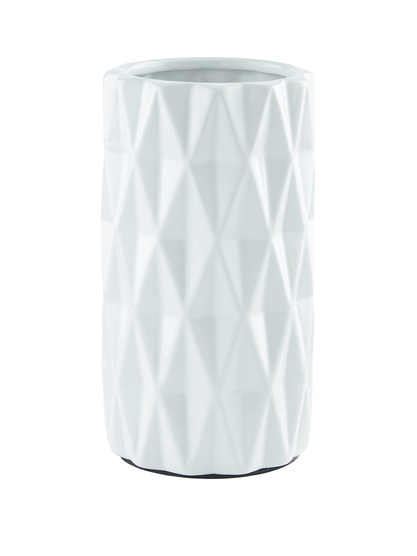 Very Home White Geo Vase
