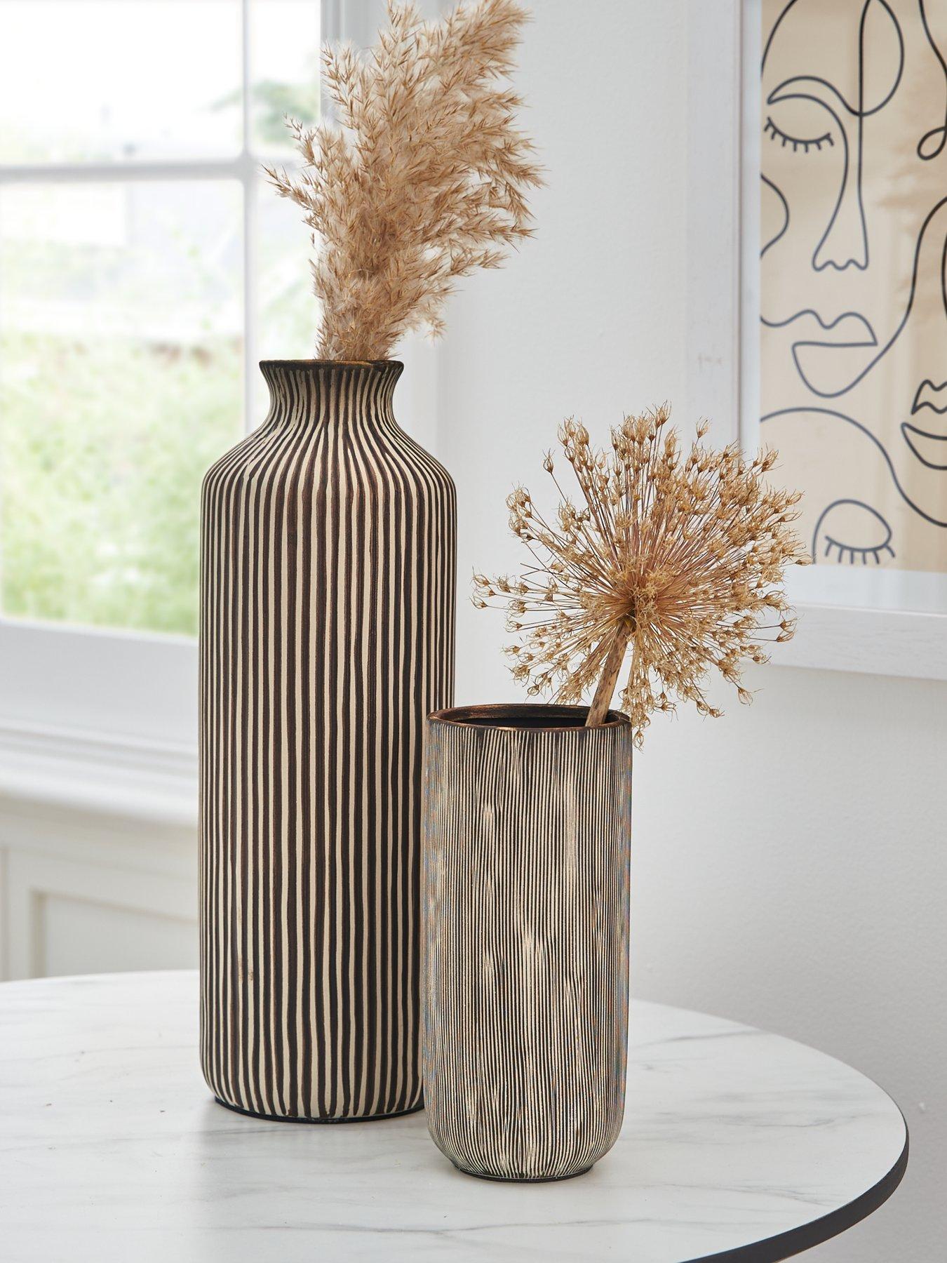The Very Collection X Laura Byrnes Set of 2 Striped Vases