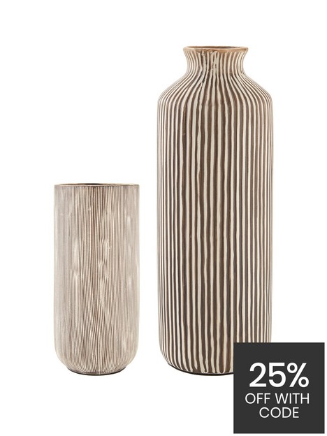 very-home-set-of-2-striped-vases