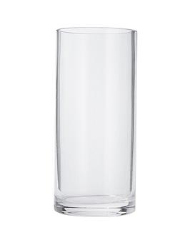 Product photograph of Everyday Column Clear Glass Vase - 19cm from very.co.uk