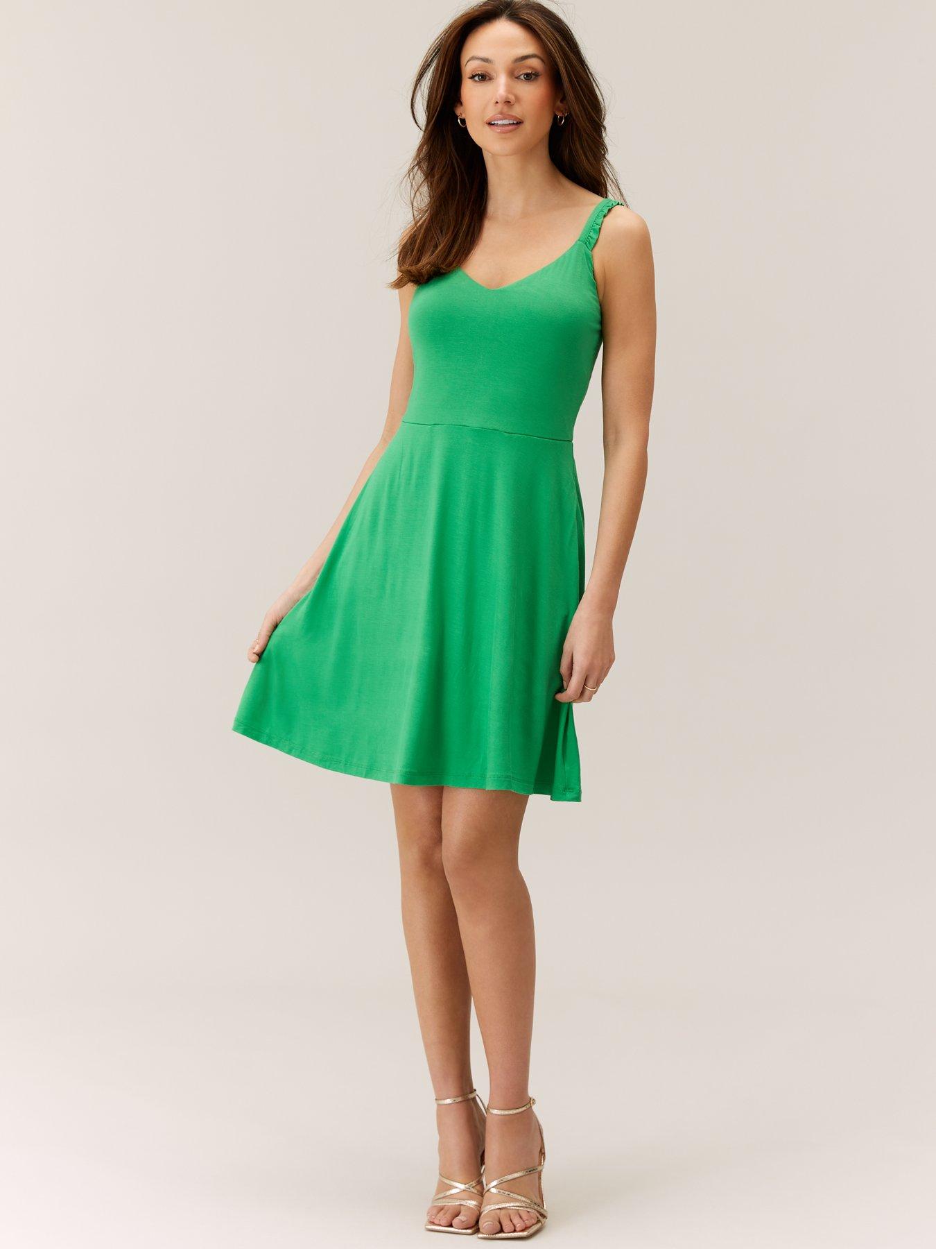 Green michelle keegan dress sale