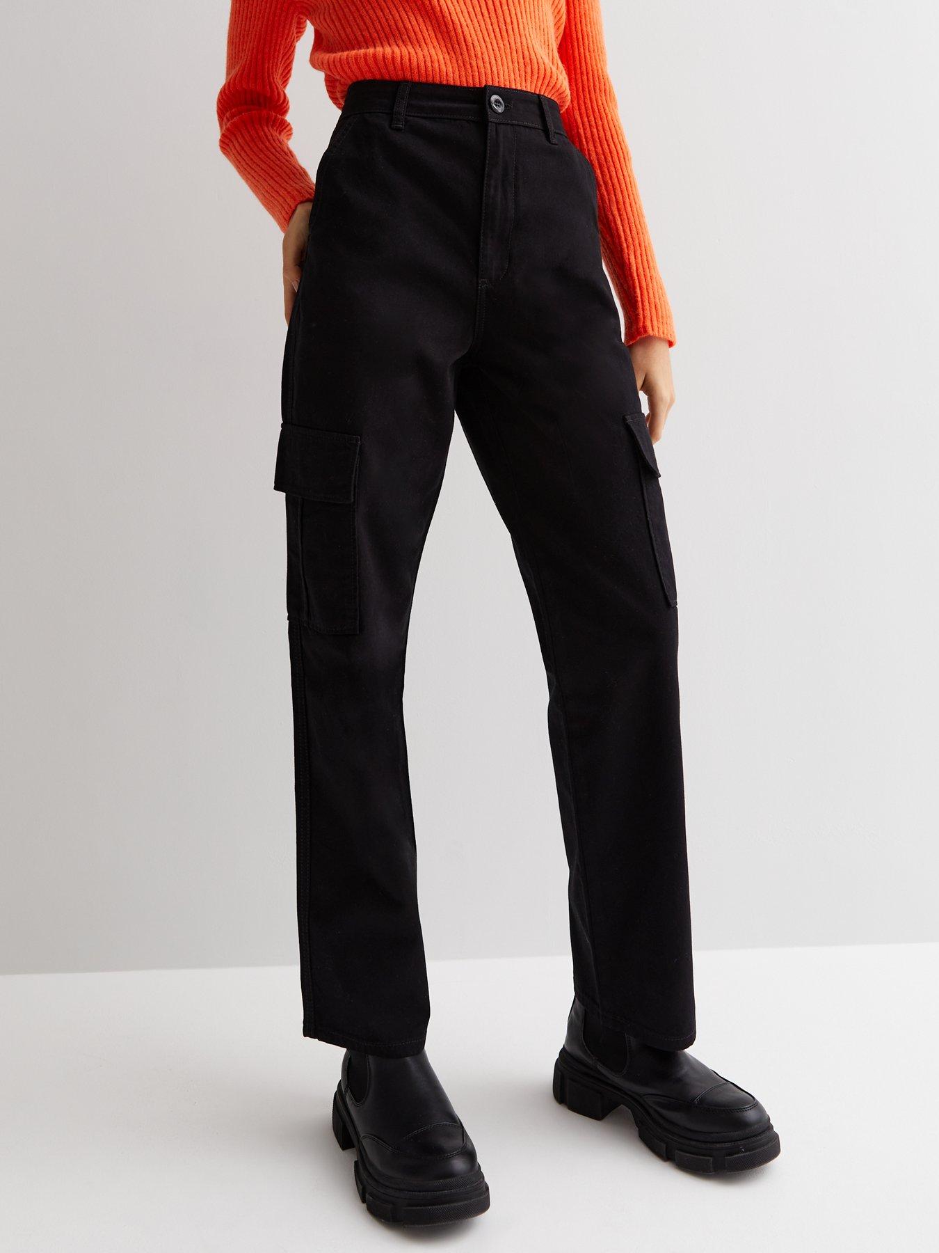 discount 51% WOMEN FASHION Trousers Cargo trousers Print Black S NoName Cargo trousers 