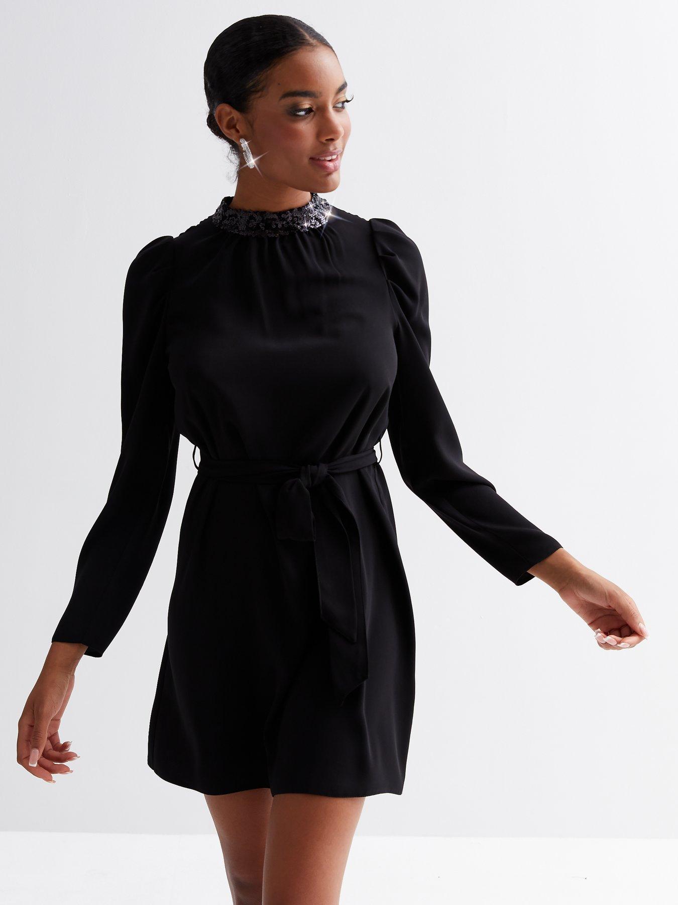 New look best sale black tunic dress