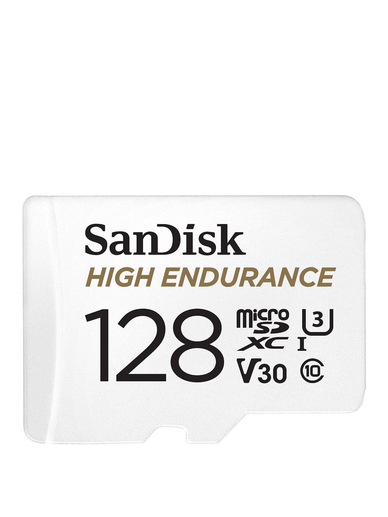 Image 1 of 4 of SanDisk High Endurance 128GB microSDXC card with Adapter