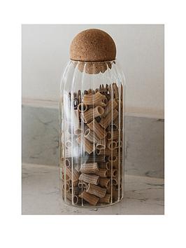 Product photograph of Chapter B Ribbed Glass Storage Jar Large from very.co.uk
