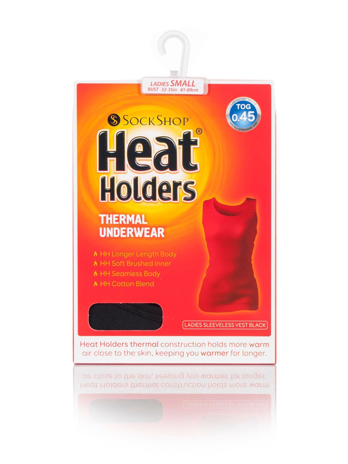 Heat Holders Thermal Sleeveless Vest Black Very