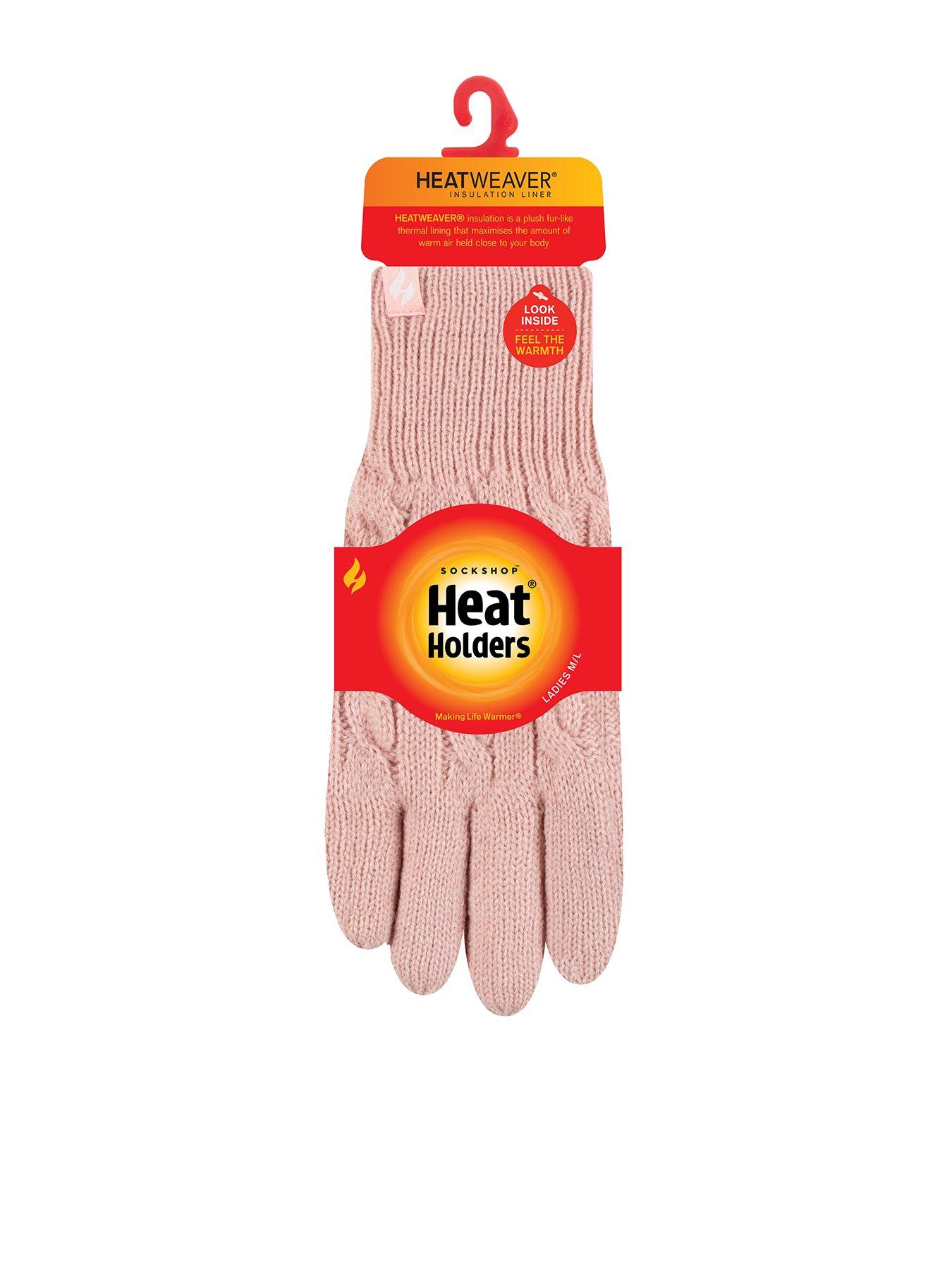 Image 1 of 1 of Heat Holders Willow Cable Gloves - Dusky Pink