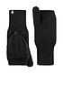 image of heat-holders-ash-cable-knit-converter-mittens-black