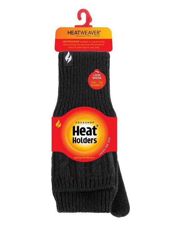 back image of heat-holders-ash-cable-knit-converter-mittens-black