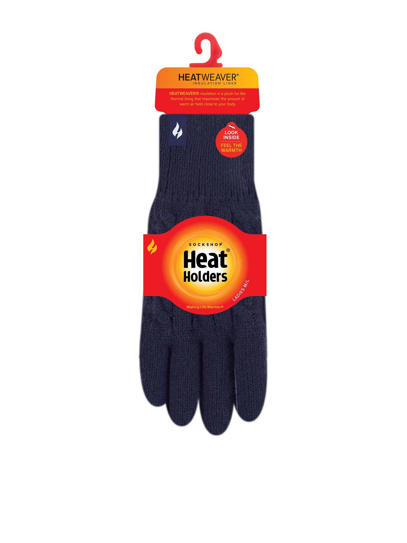 Image 1 of 1 of Heat Holders Willow Cable Gloves -  Navy