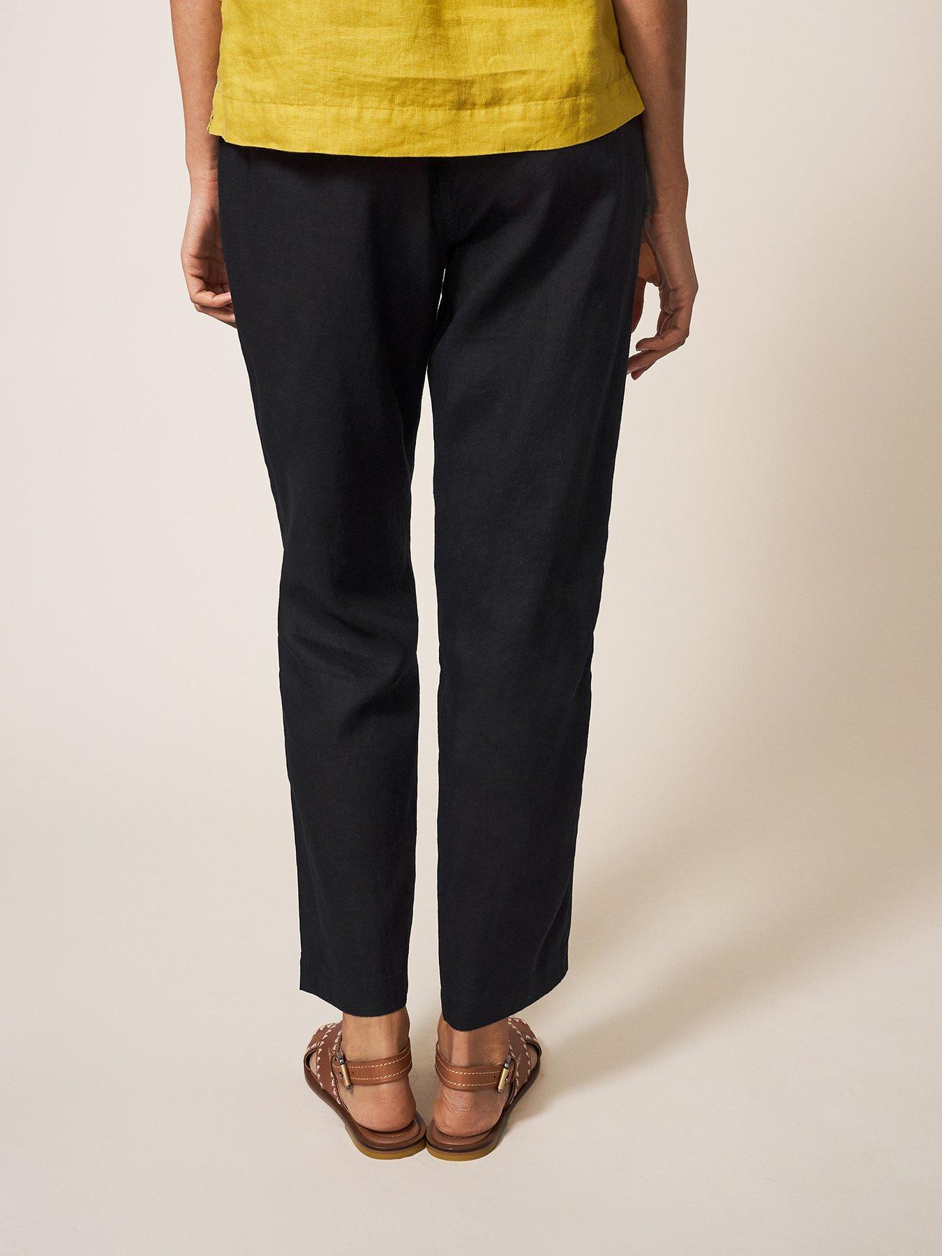 Image 2 of 6 of White Stuff Rowena Linen Trouser - Black