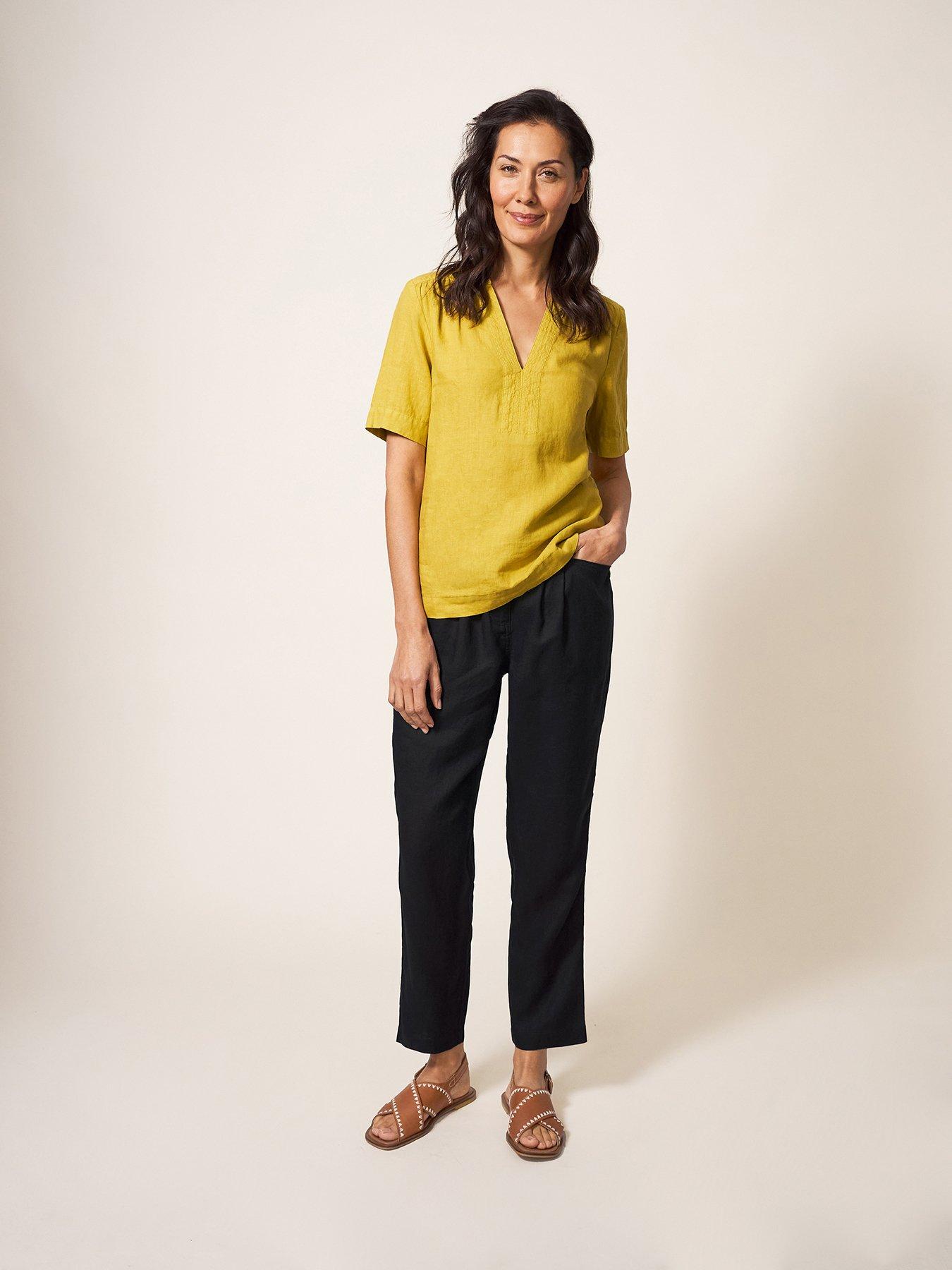 Image 3 of 6 of White Stuff Rowena Linen Trouser - Black